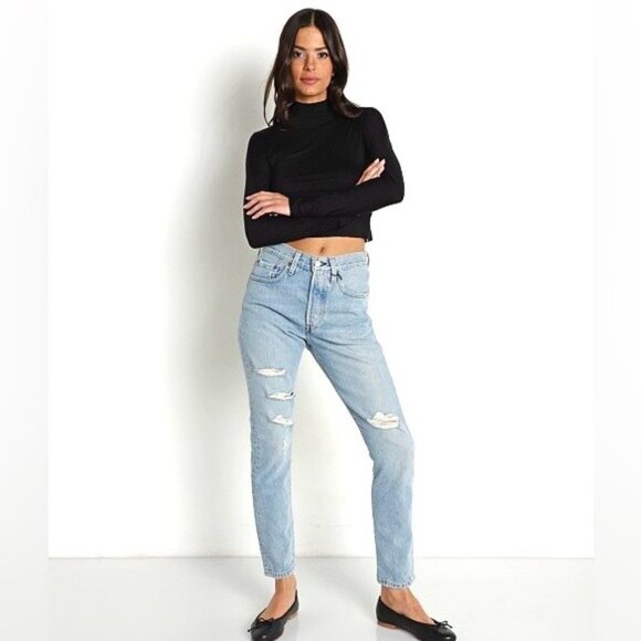 Levi's 501 Premium Jeans high waisted distressed in Humble Pie size 29 - Picture 1 of 12